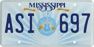 MS license plate ASI697