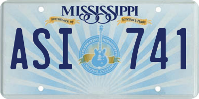 MS license plate ASI741