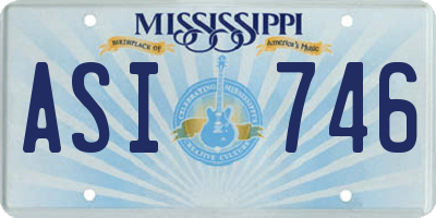 MS license plate ASI746