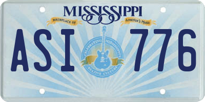 MS license plate ASI776