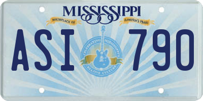MS license plate ASI790