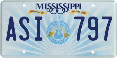 MS license plate ASI797