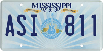 MS license plate ASI811