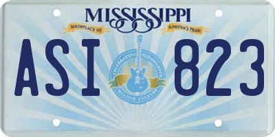 MS license plate ASI823