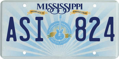 MS license plate ASI824