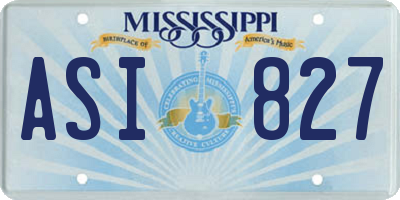MS license plate ASI827