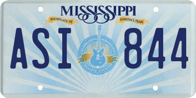 MS license plate ASI844