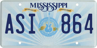 MS license plate ASI864