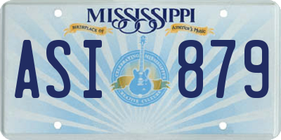 MS license plate ASI879