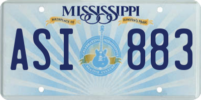 MS license plate ASI883