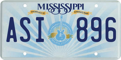 MS license plate ASI896
