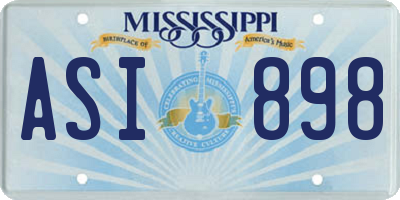 MS license plate ASI898