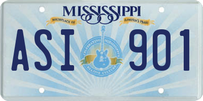 MS license plate ASI901