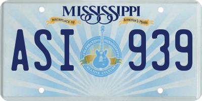 MS license plate ASI939