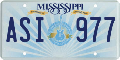 MS license plate ASI977
