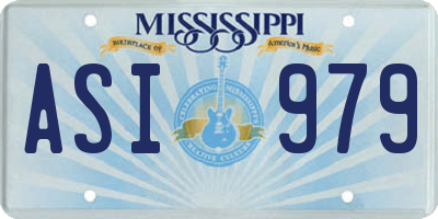 MS license plate ASI979