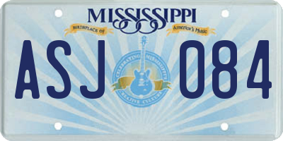 MS license plate ASJ084