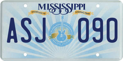 MS license plate ASJ090