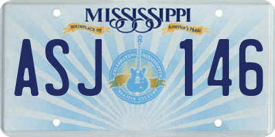 MS license plate ASJ146