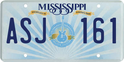 MS license plate ASJ161