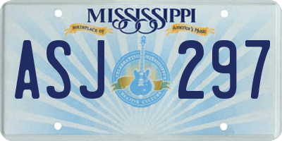 MS license plate ASJ297