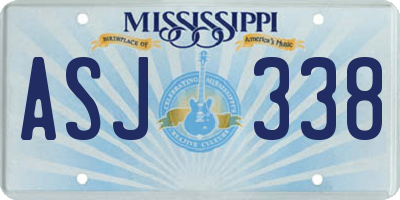 MS license plate ASJ338