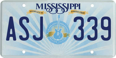 MS license plate ASJ339