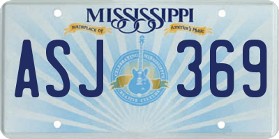 MS license plate ASJ369