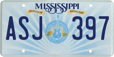 MS license plate ASJ397