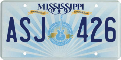 MS license plate ASJ426