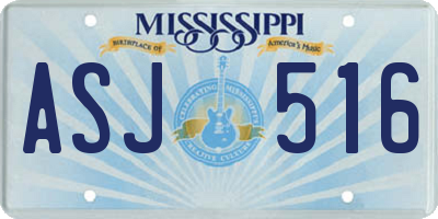 MS license plate ASJ516