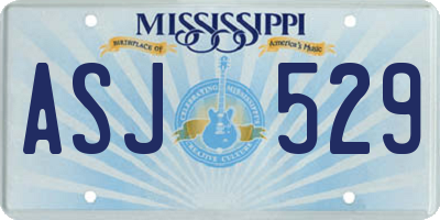 MS license plate ASJ529