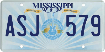 MS license plate ASJ579