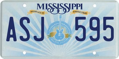 MS license plate ASJ595