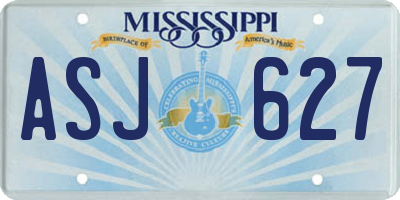 MS license plate ASJ627