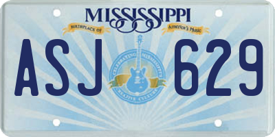 MS license plate ASJ629