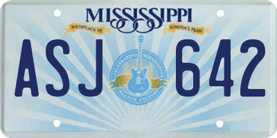 MS license plate ASJ642