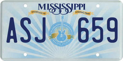 MS license plate ASJ659