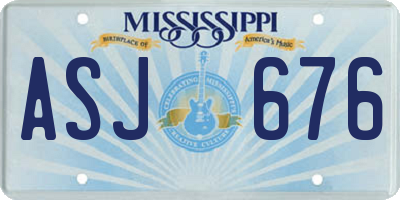 MS license plate ASJ676