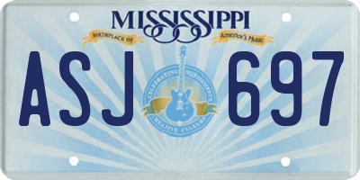 MS license plate ASJ697
