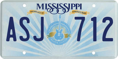 MS license plate ASJ712