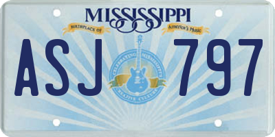MS license plate ASJ797