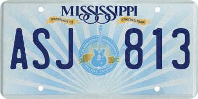 MS license plate ASJ813