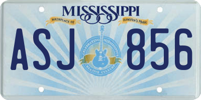 MS license plate ASJ856