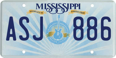 MS license plate ASJ886