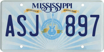 MS license plate ASJ897