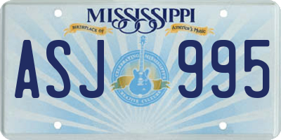 MS license plate ASJ995