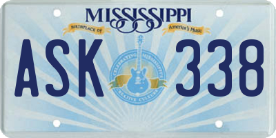MS license plate ASK338