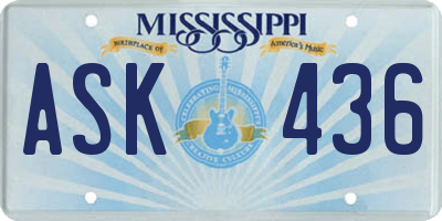 MS license plate ASK436