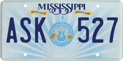 MS license plate ASK527